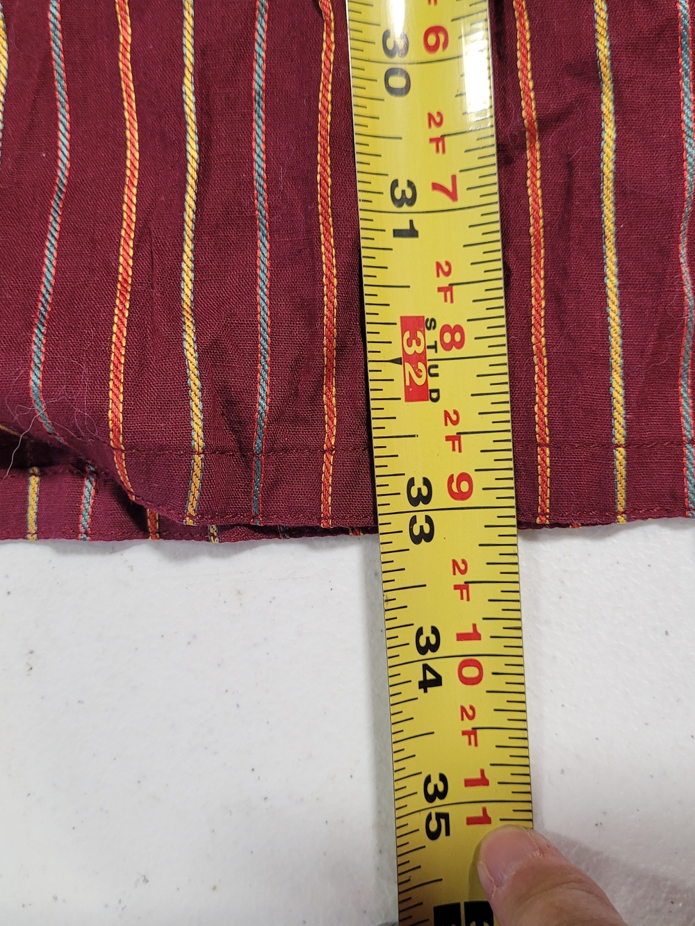 Maroon Striped Embroidered Tunic - Picture 3 of 5